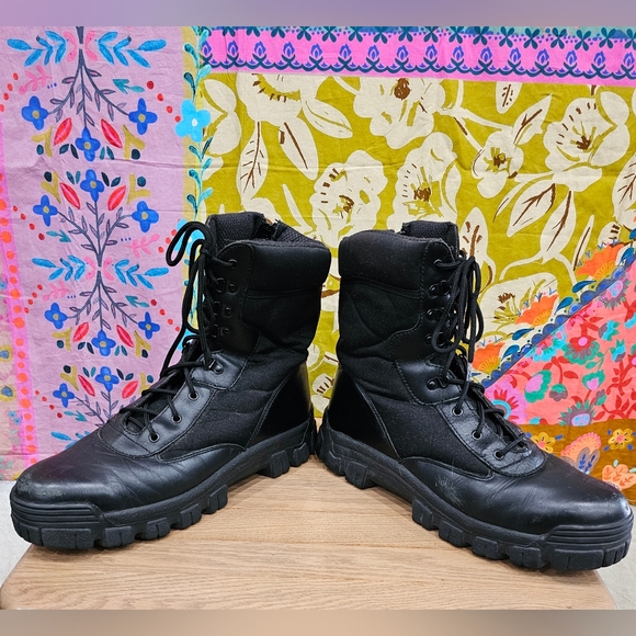 Men's Bates Enforcer Series Steel Toe Safety Protective Black Work Boots Size 12 - Picture 7 of 12